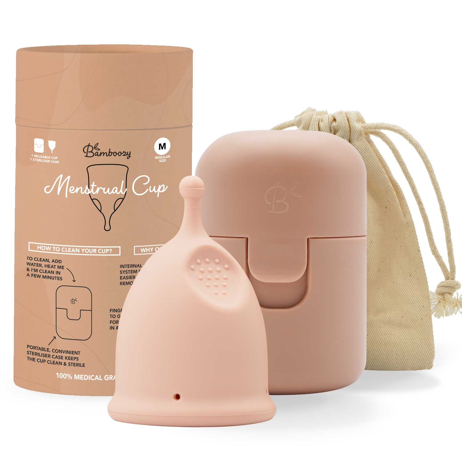 Bamboozy Menstrual cup Set with sterilizer 3rd Generation