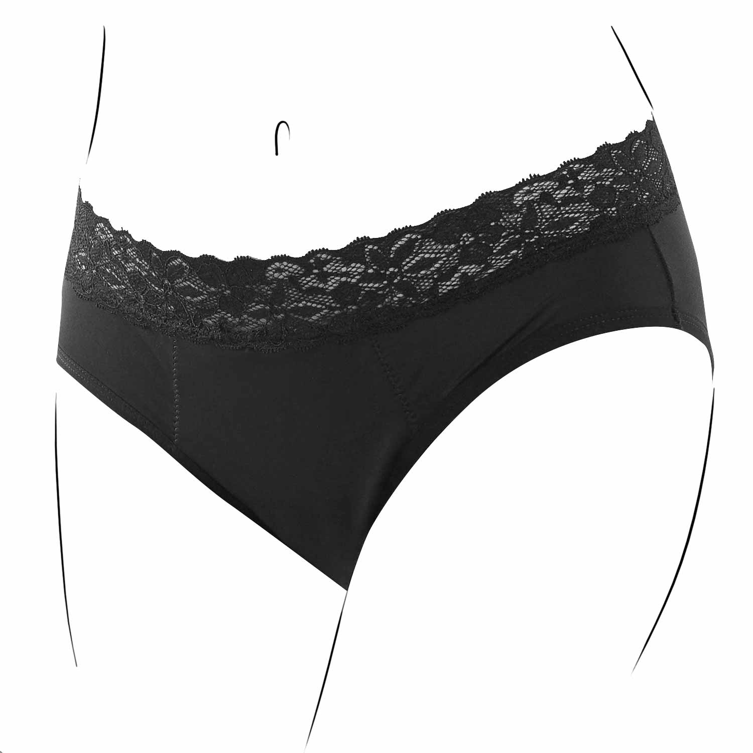 Bamboozy Menstrual Underwear Style 3 Mid-Hip Daisy