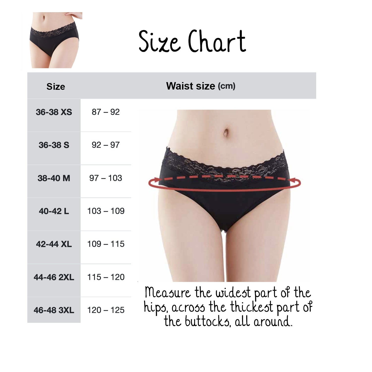 Bamboozy Menstrual Underwear Style 3 Mid-Hip Daisy