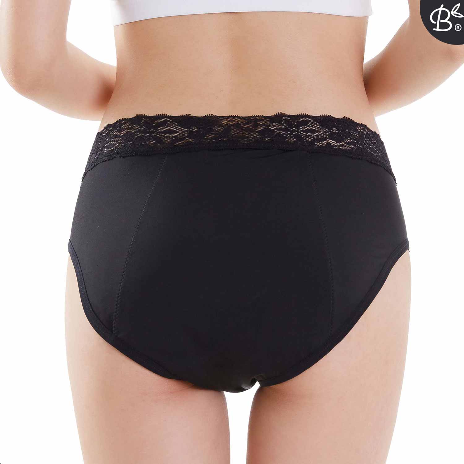 Bamboozy Menstrual Underwear Style 3 Mid-Hip Daisy