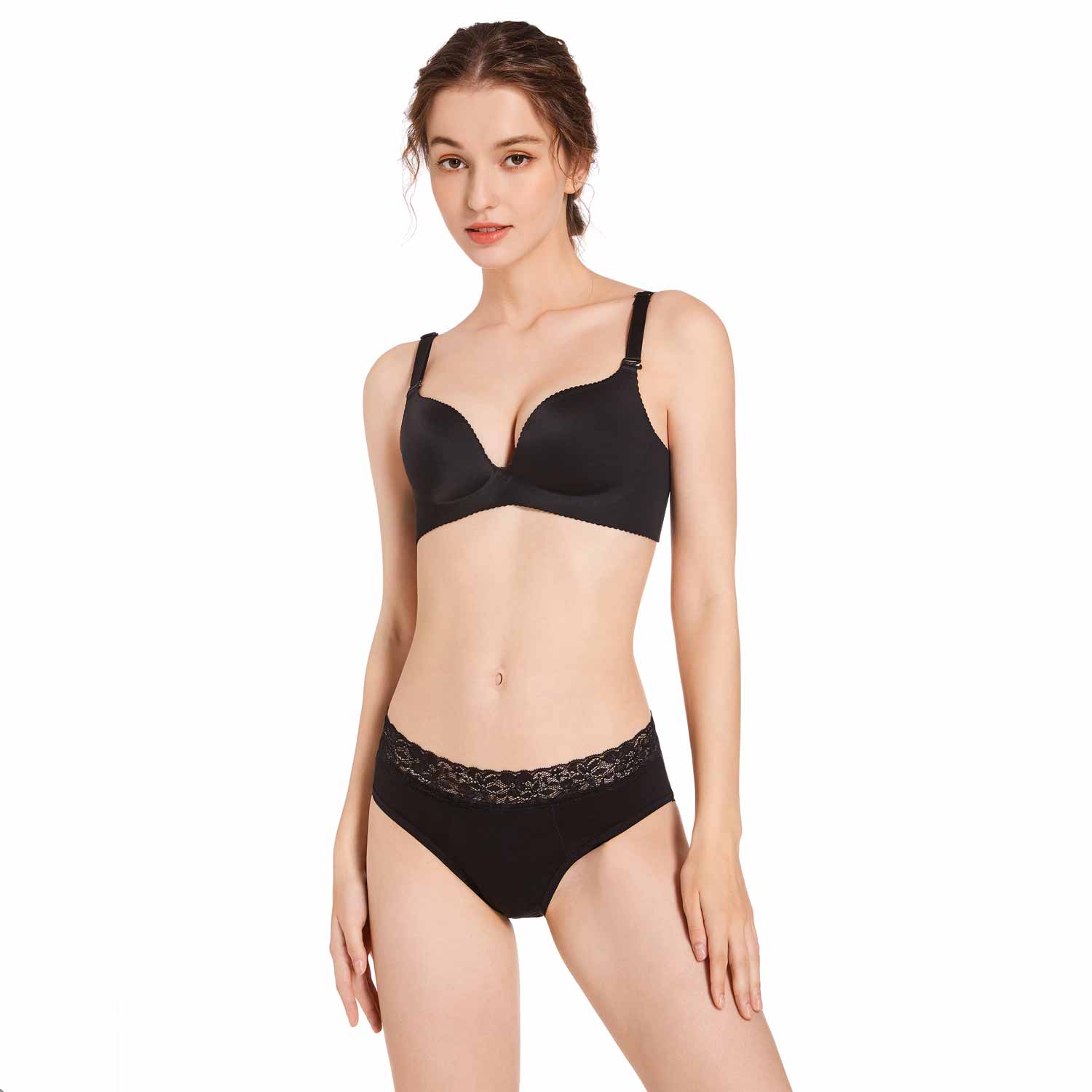 Bamboozy Menstrual Underwear Style 3 Mid-Hip Daisy