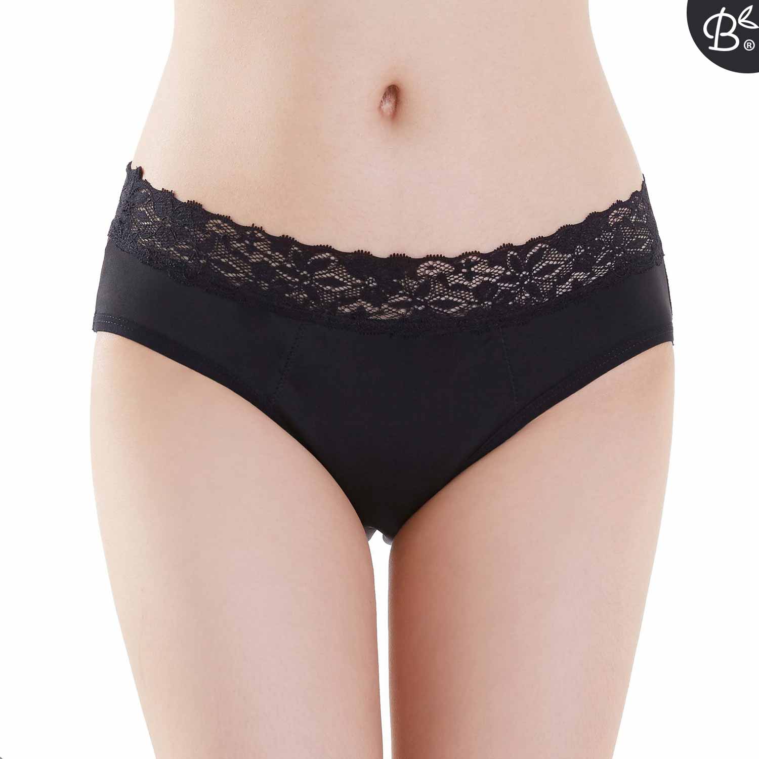 Bamboozy Menstrual Underwear Style 3 Mid-Hip Daisy